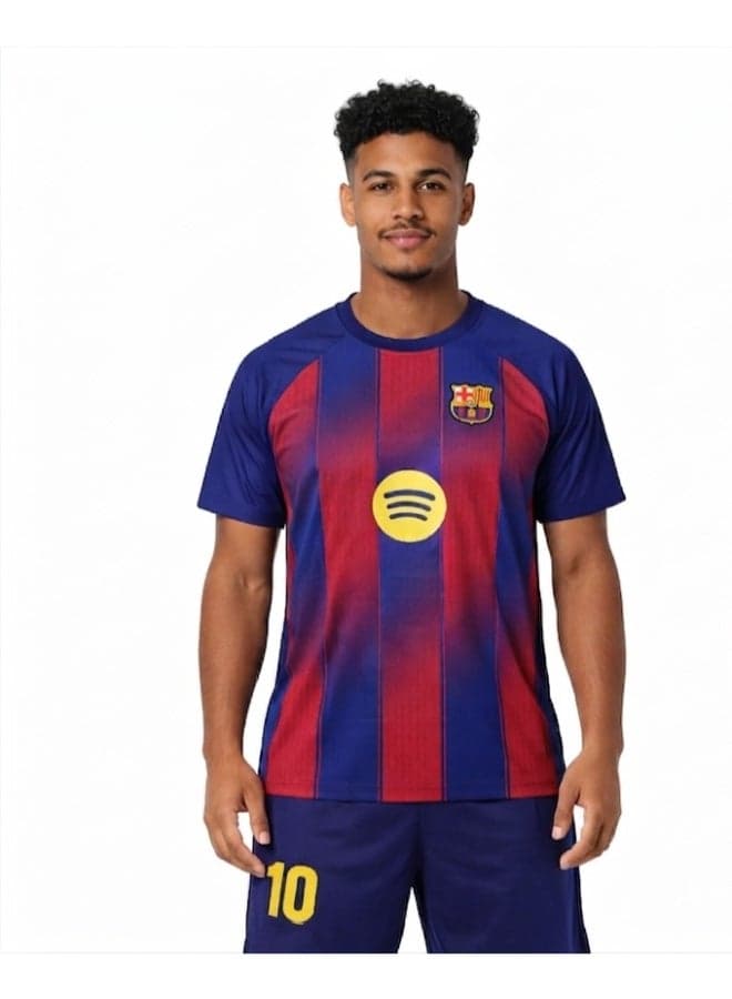 Men’s Barcelona Football Jersey Set – Sports T-Shirt & Shorts Kit