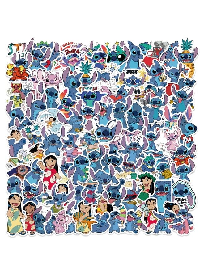 100 PCS Lilo & Stitch Collectible Creature Stickers, Durable Lilo & Stitch Graffiti Decals - Waterproof Cartoon Pack for Kids, Girls Boys and Teens Adults, Durable Vinyl Decals for Bikes Laptop Computer PC Guitar Skateboard Water Bottles Phone Motorcycle, Case, Car, Notebook, Journal, Aesthetic, Birthday Party Toys, as Gifts