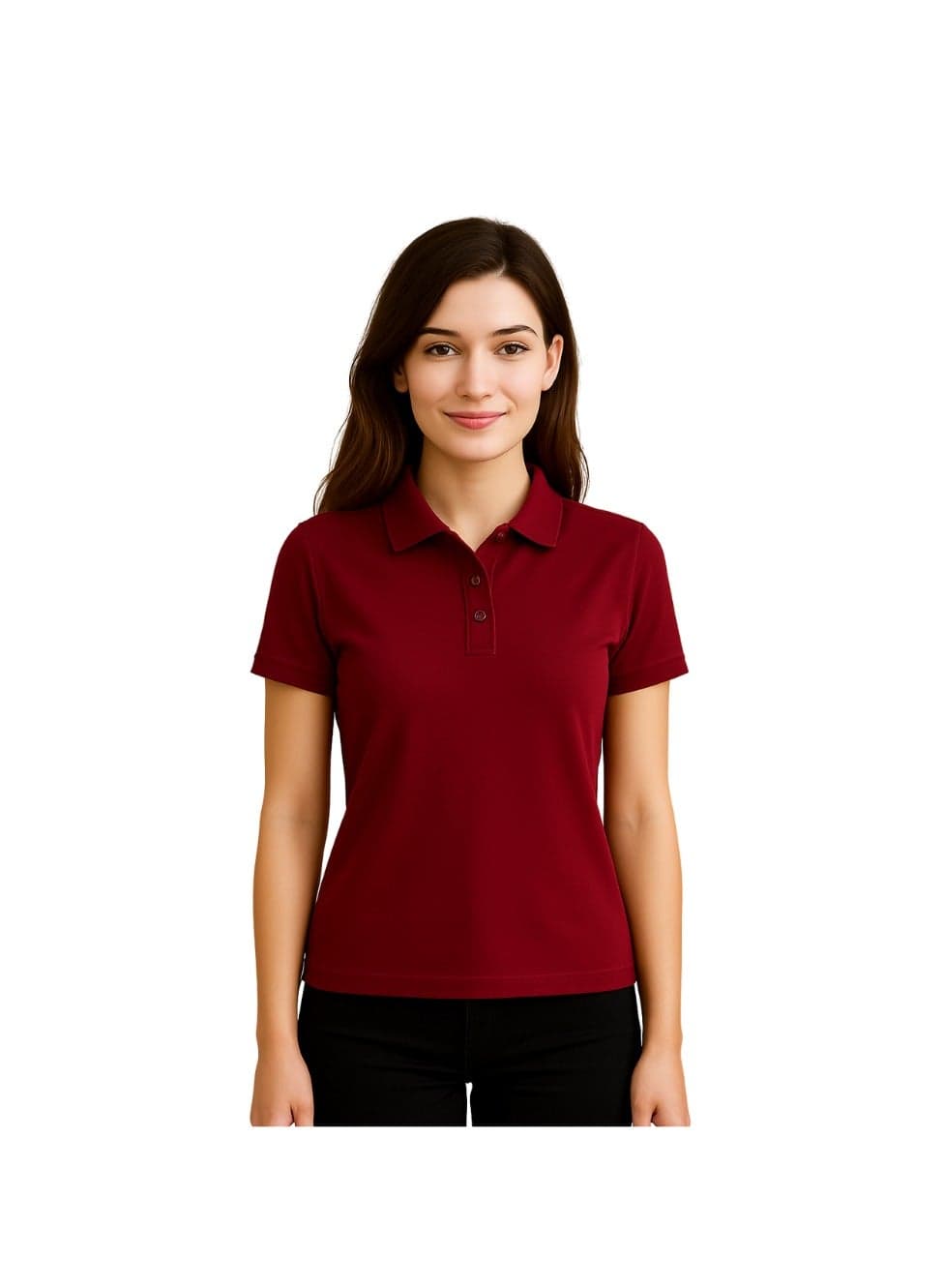 Women's Regular-Fit Golf Polo T-shirt Pure Cotton Short Sleeve 220 GSM Basic Colors