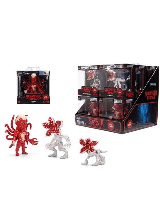 Jada Stranger Things Single-Pack Figures 2.5", Die-Cast Metalfigs Collectible Figure, Approx. 6.5 cm, Officially Licensed Netflix Stranger Things Character, Sold Separately, Styles May Vary, Ages 8+ - One Supplied.