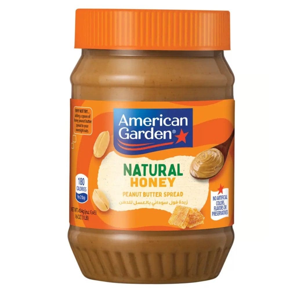 American Garden Natural Honey Peanut Butter Spread- 454gms