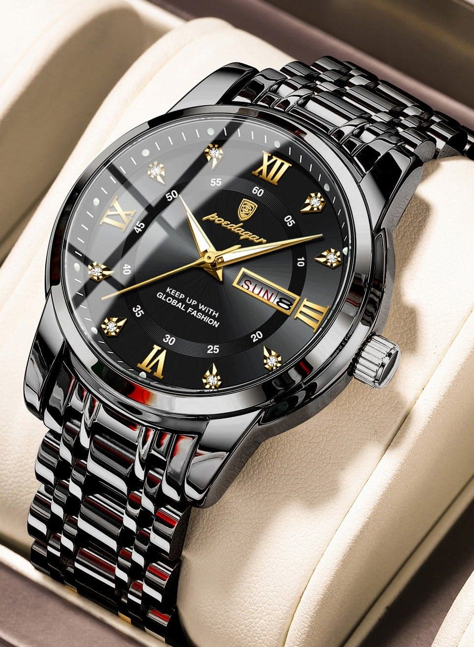 Waterproof Luminous Men's Watch Quartz-Case 41mm