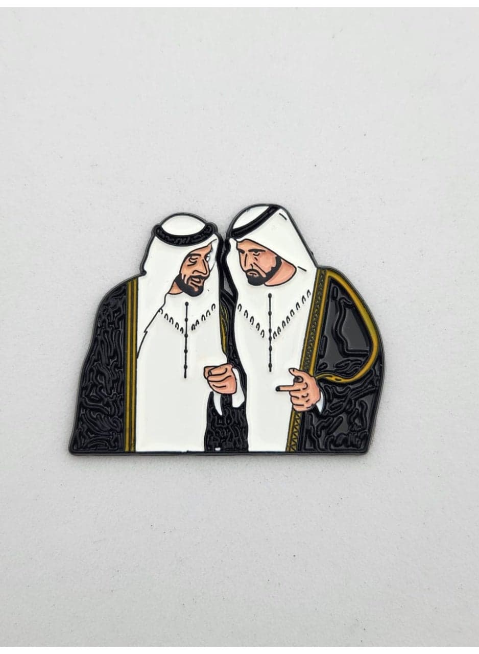 Highness Sheikh Zayed And sheikh Mohammed bin Rashid UAE KING Metal Sticker For Mobile Laptop table walls door