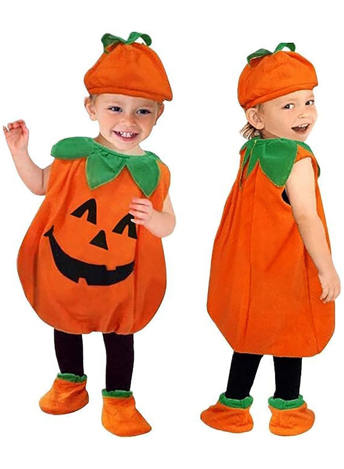 Pumpkin Costume for Kids Infants Baby,Costume for Kids,Pumpkin Romper Hat Socks Outfit