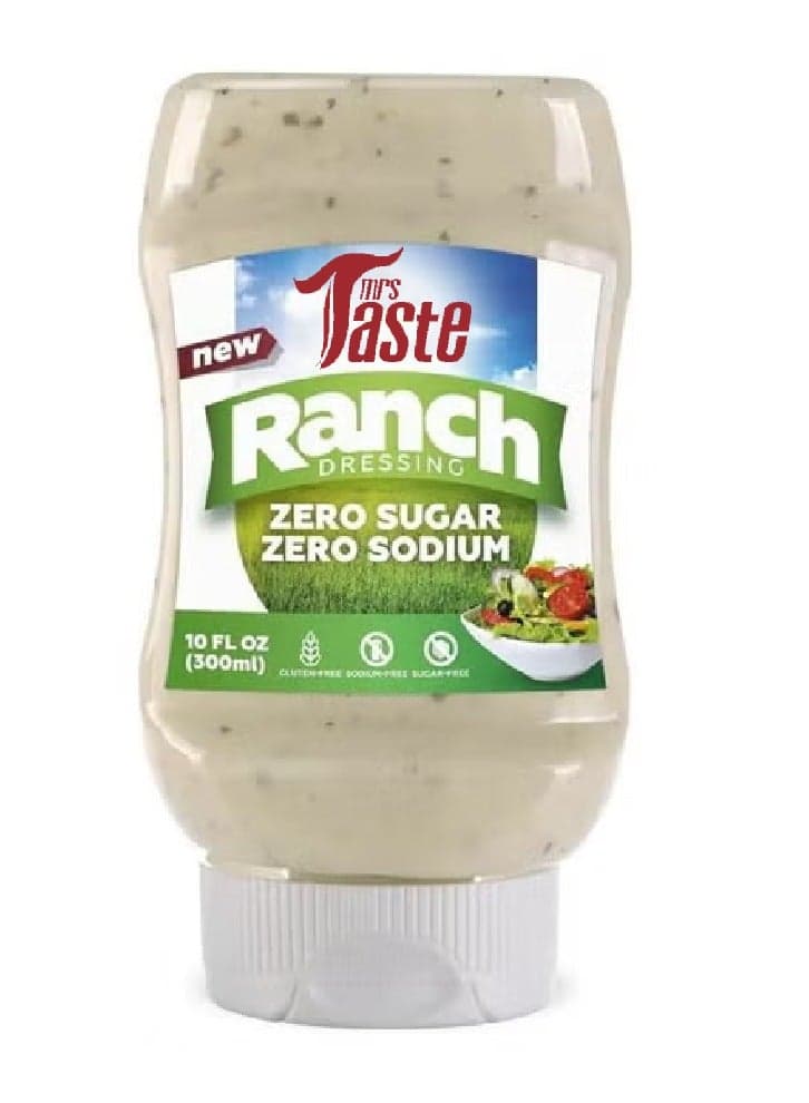 Mrs Taste Sugar Free Sauce, Zero Calories, Zero Sodium, Zero Sugar, High Fiber, Keto Friendly, Paleo Friendly Sauces (Ranch)