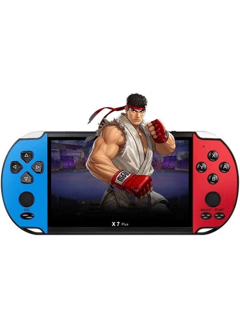 X7 Plus 5.1 Inch Portable Handheld Game Console with 1000+ Built-in Retro Games, Dual Joysticks, 8GB Storage, MP5 Media Player, TV Output, Rechargeable Gaming Device for Kids and Adults Travel Entertainment