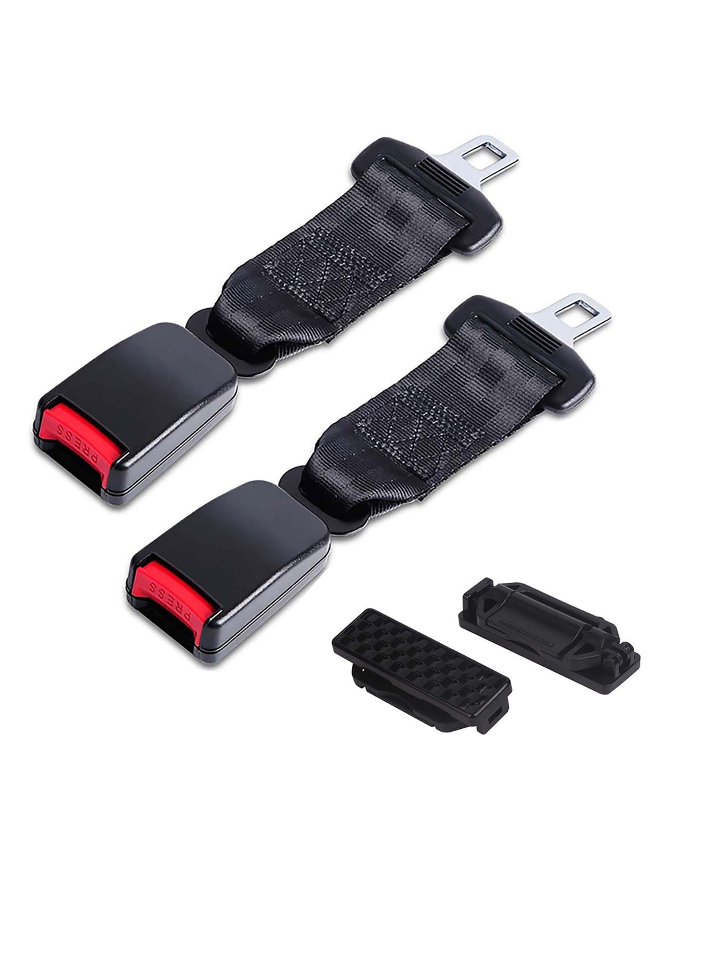 Seat Belt Extender & Seat Belt Tensioner, Metal Tongue, Certified Motors Sleeve Buckle Connector Suitable for Most Cars, Relax Shoulder Neck Give You a Comfortable and Safe Experience