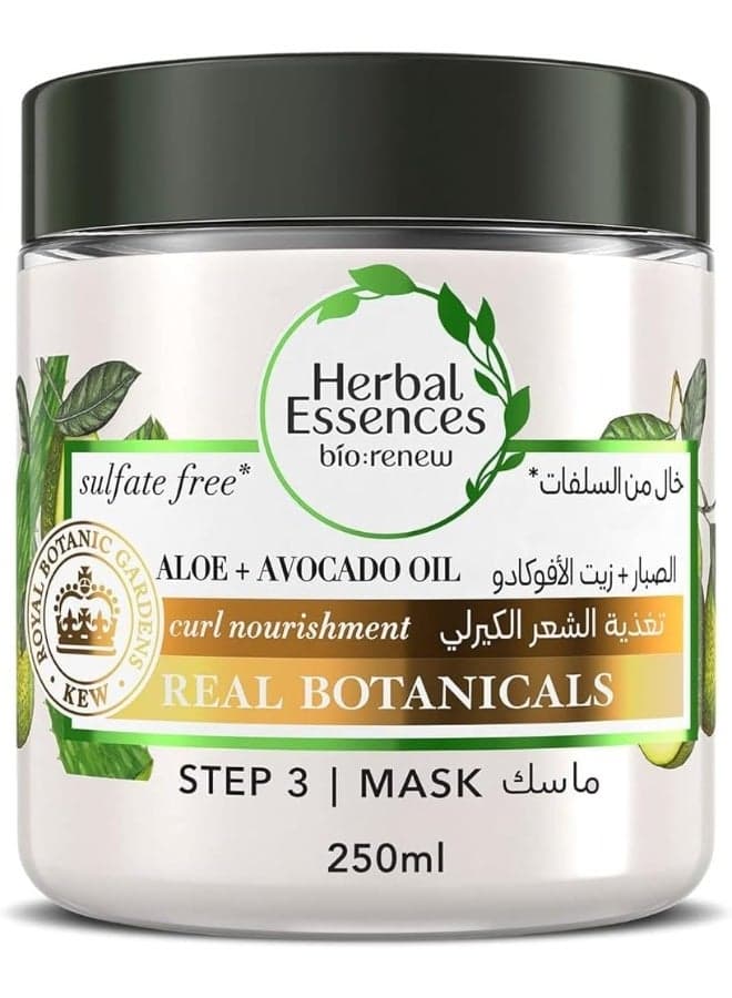 Sulfate-Free Aloe + Avocado Oil Hair Mask for Curl Moisturizing and Nourishment