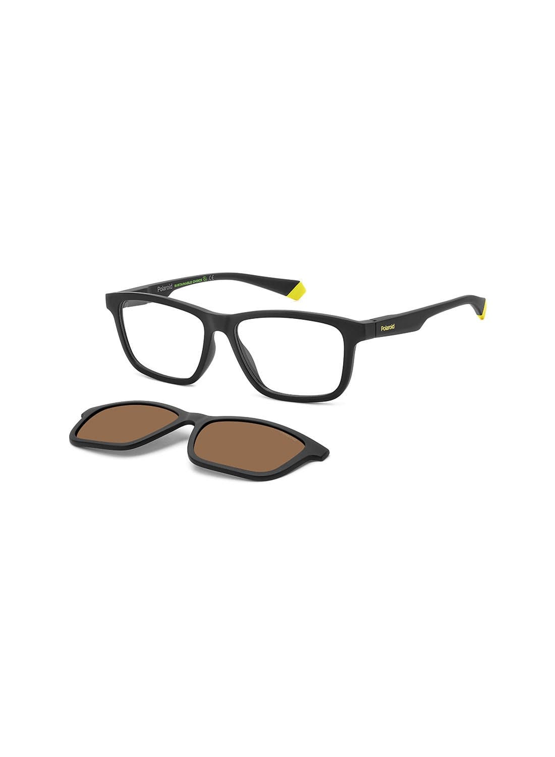 Unisex UV Protection Rectangular Sunglasses - Pld 2147/Cs Mtt Black 55 - Lens Size: 55 Mm