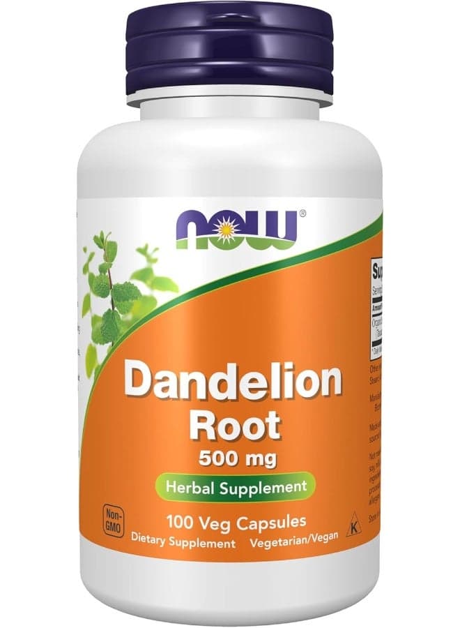 Now Foods Dandelion Root 500 Mg 100 Veg Capsules