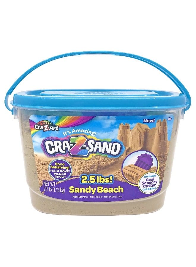 Cra-Z-Sand 2.5 lbs Sandy Beach Modeling Sand with Accessories