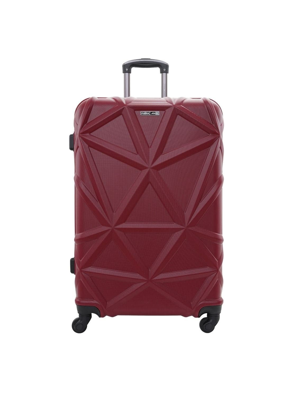 Matrix Large 28-Inch ABS Material Lightweight Hardshell Luggage Trolley | carrying 30kg Durable Hardsided Spinner Trolley Suitcase burgundy