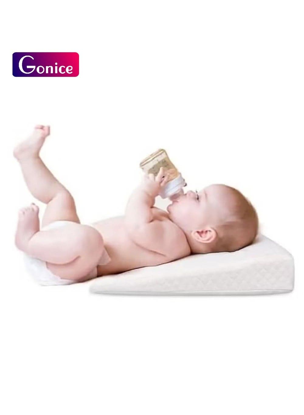 Reflux Pillow for Infants, Nursing Pillow & Feeding Pillow, Soft Inclined Baby Sitter Cushion with Breathable Removable Washable Cover, Ideal Baby Pillow for Newborn