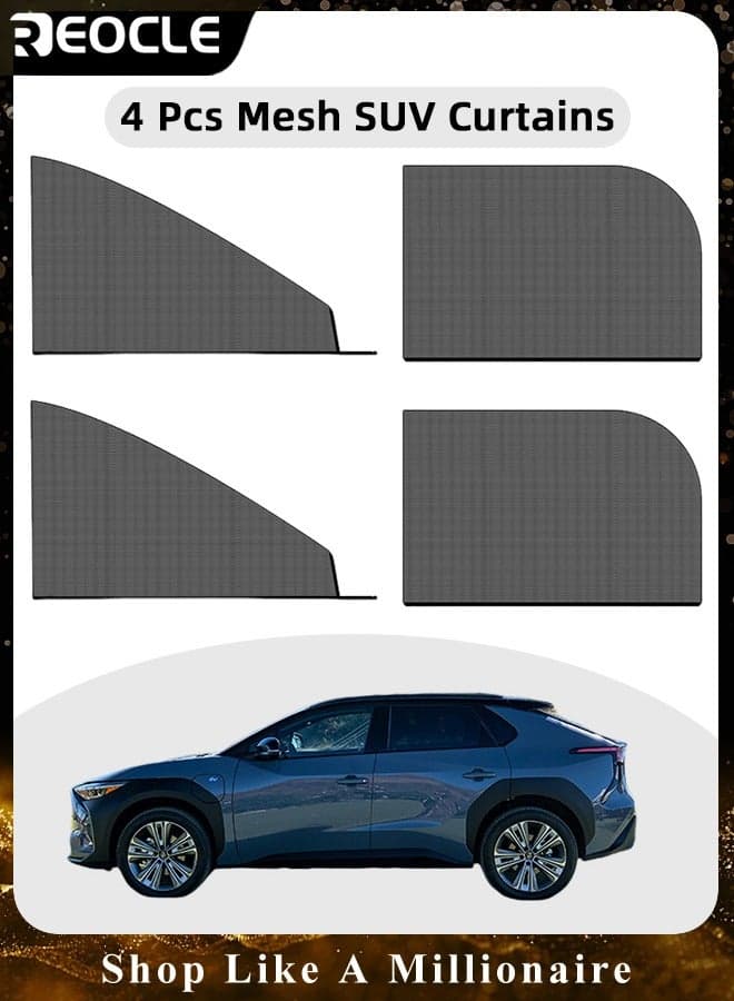 Universal Car Window Shades 4 Packs Side Window Shade Breathable Mesh Baby Car Rear Window Sunshades for Car Night Camping & Privacy Shade