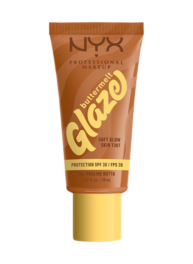 Buttermelt Glaze Soft Glow Skin Tint + SPF/FPS 30 Foundation 12h Wear Praline Butta