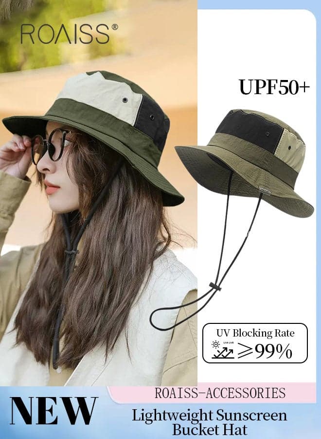 Lightweight Portable Sunscreen Bucket Hat for Women, UPF50+ Sun Protection Breathable Sun Hat, Outdoor Camping Fishing Adventure Quick Dry Waterproof Hiking Hat