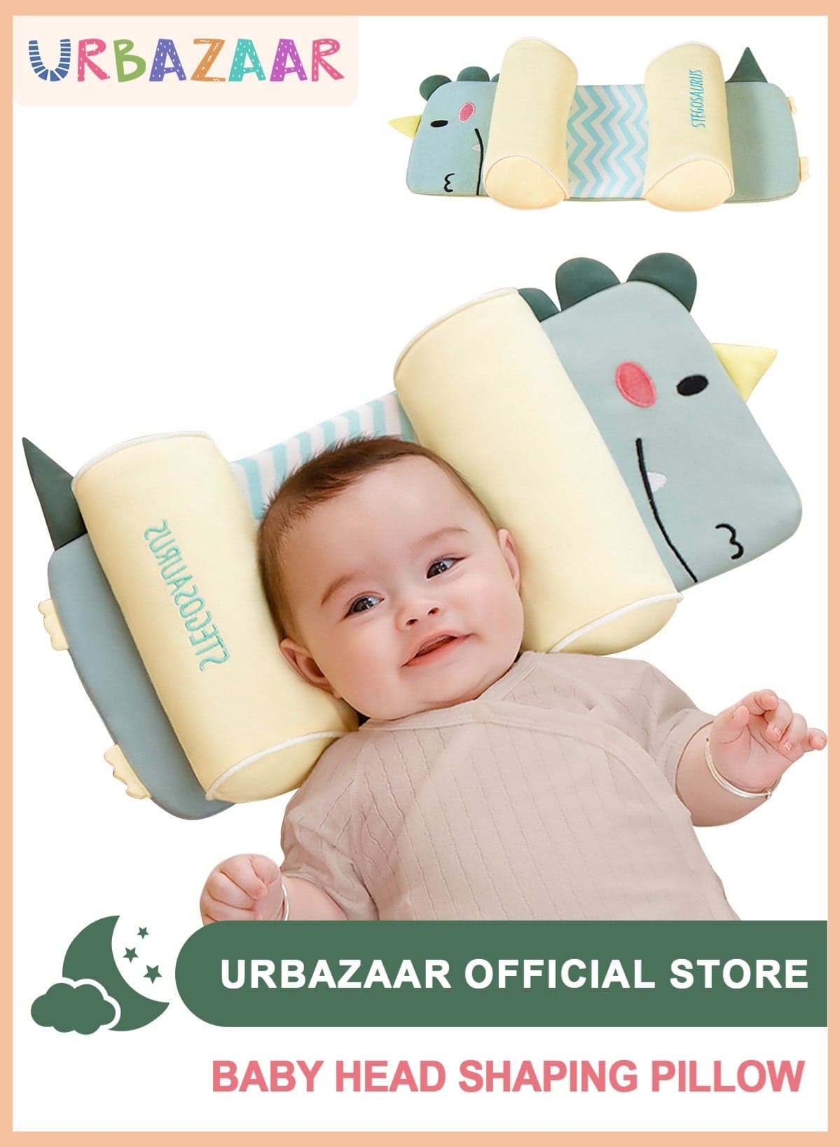 Baby Head Shaping Pillow, Newborn Pillow to Prevent Flat Head, Baby Head Pillow,Flat Head Baby Pillow, Baby Sleeping Pillow, Baby Pillows for Sleeping for 0-3 Years