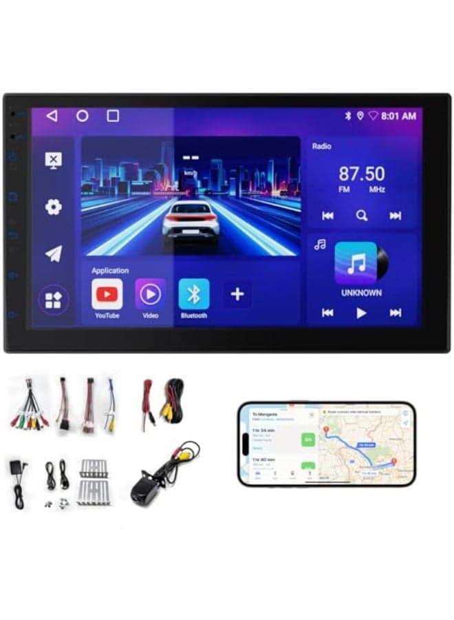 2DIN Android 13 Car Stereo with Wireless CarPlay & Android Auto | 2GB RAM + 64GB | 7/9/10.1 Inch Sizes | 50Wx4 Hi-Fi Sound