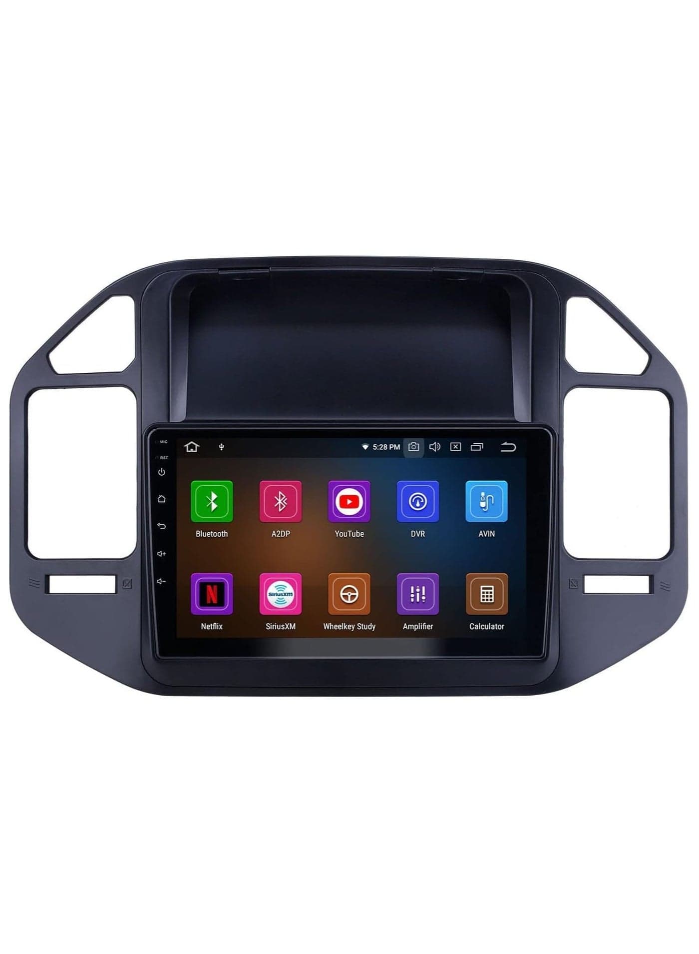 Android Car Stereo for Mitsubishi Pajero 2000-2006 4GB RAM 64GB ROM 9 Inch Support Apple Carplay, MirrorLink WiFi BT, 2.5D IPS Touch Screen with AHD Camera Included