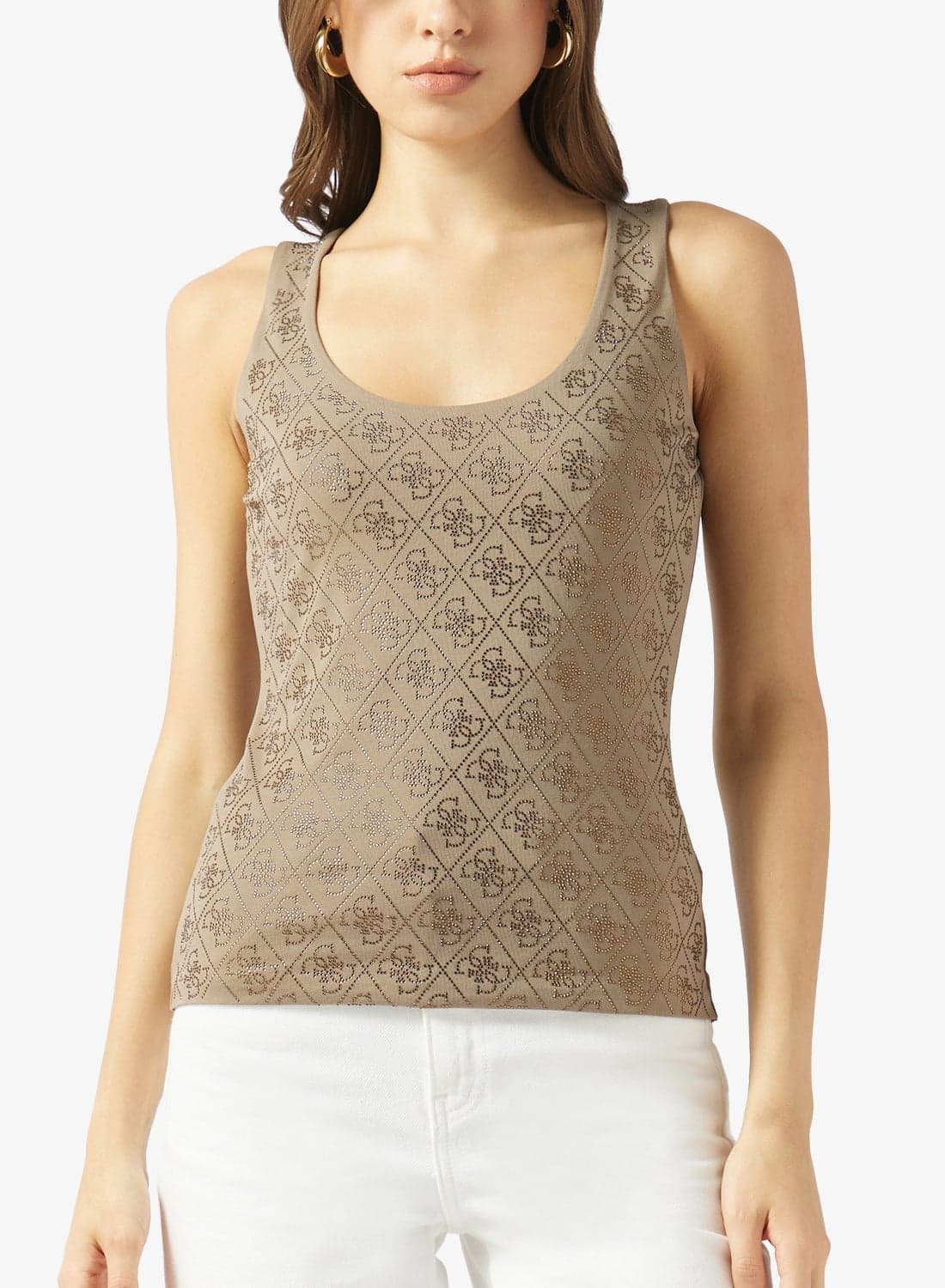 Scoop Neck Stretch Tank Top