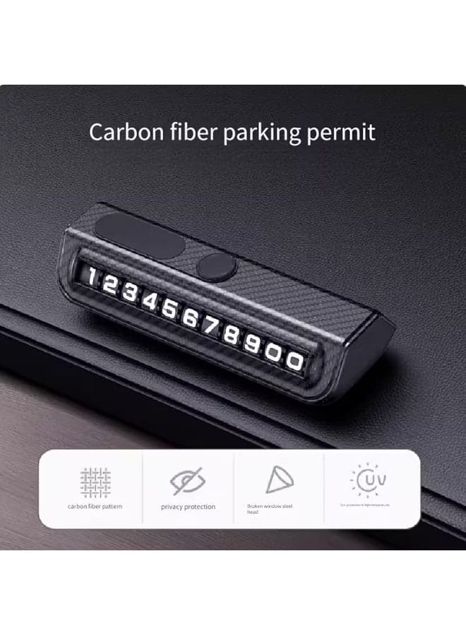 Temporary Car Moving Phone Plate Car Interior Accessories Parking Number Plate Car Ornament Moving Car High-end Creative Number Keeper