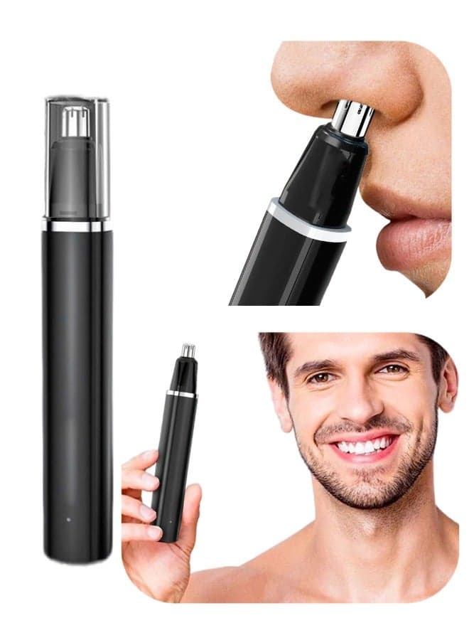 Portable Multifunctional Electric Nose Hair Trimmer USB Rechargeable Nose Hair Trimmer Unisex Nostril Removal Nose Hair Nose and Ear Trimmer with LCD Display Black