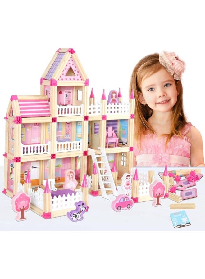 Building Blocks Toys Set 298 PCS – STEM Princess Peach Castle with 16 Models | Doll House Construction Toy for Girls | Educational Creative Play for Kids | DIY Building Blocks for Imagination, Fine Motor Skills & Learning Gift
