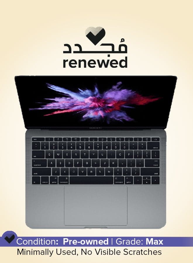 Renewed - MacBook Pro A1708 (2017) Laptop With 13.3-Inch Full HD Display, Core i5 Processor/Dual Core/8GB RAM/256GB SSD/macOS English Silver