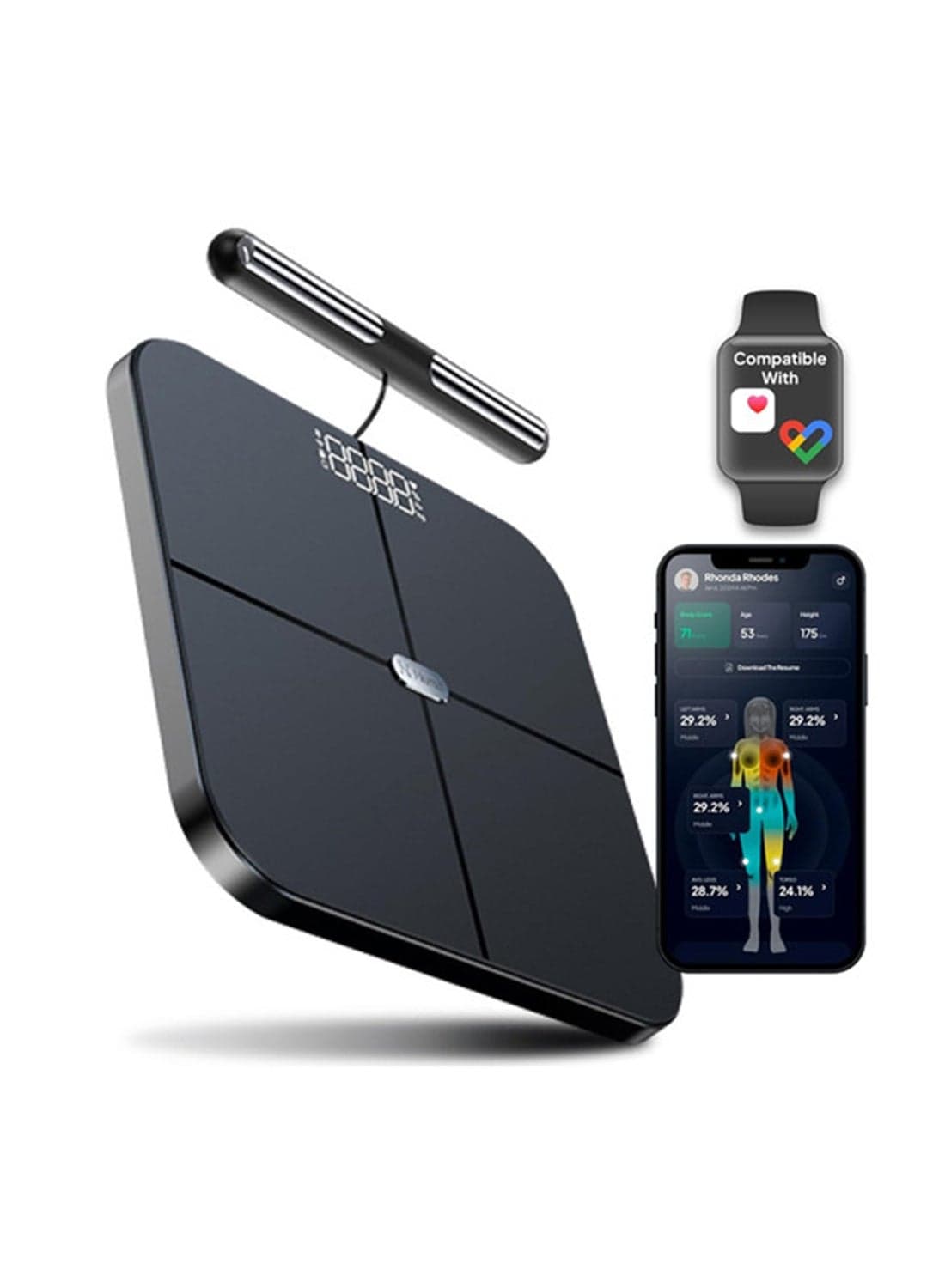 Hume Health - The Body Pod Home Analyzer And Free Bluetooth App 45+ Key Metrics Accurate Personalized Data Composition Scale Smart For Weight Hsa & Fsa Eligible