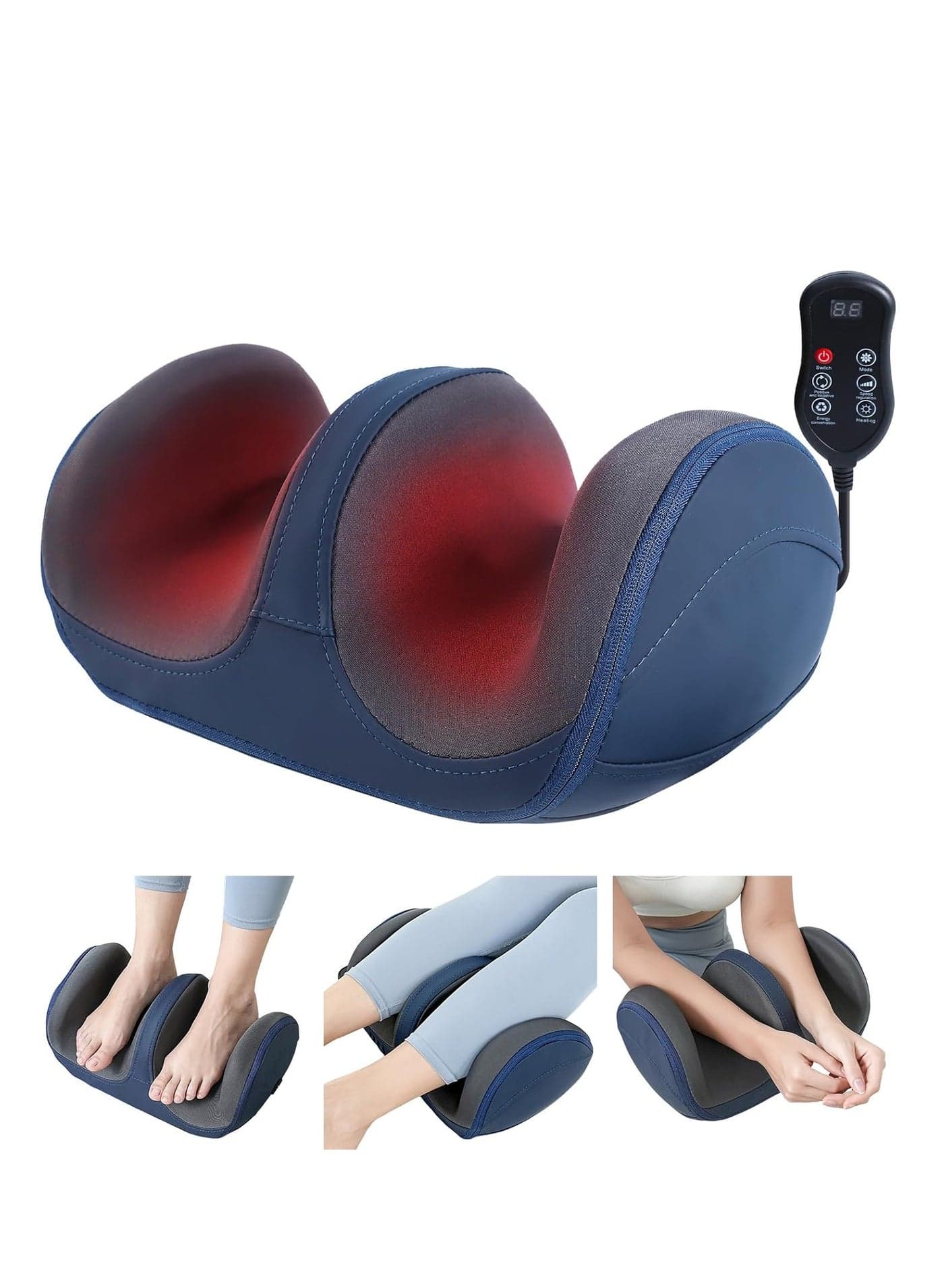 Foot Massager with Heating,Shiatsu Foot Massager,Cordless Portable Calf Massager for Circulation and Pain Relief,Plantar Fasciitis
