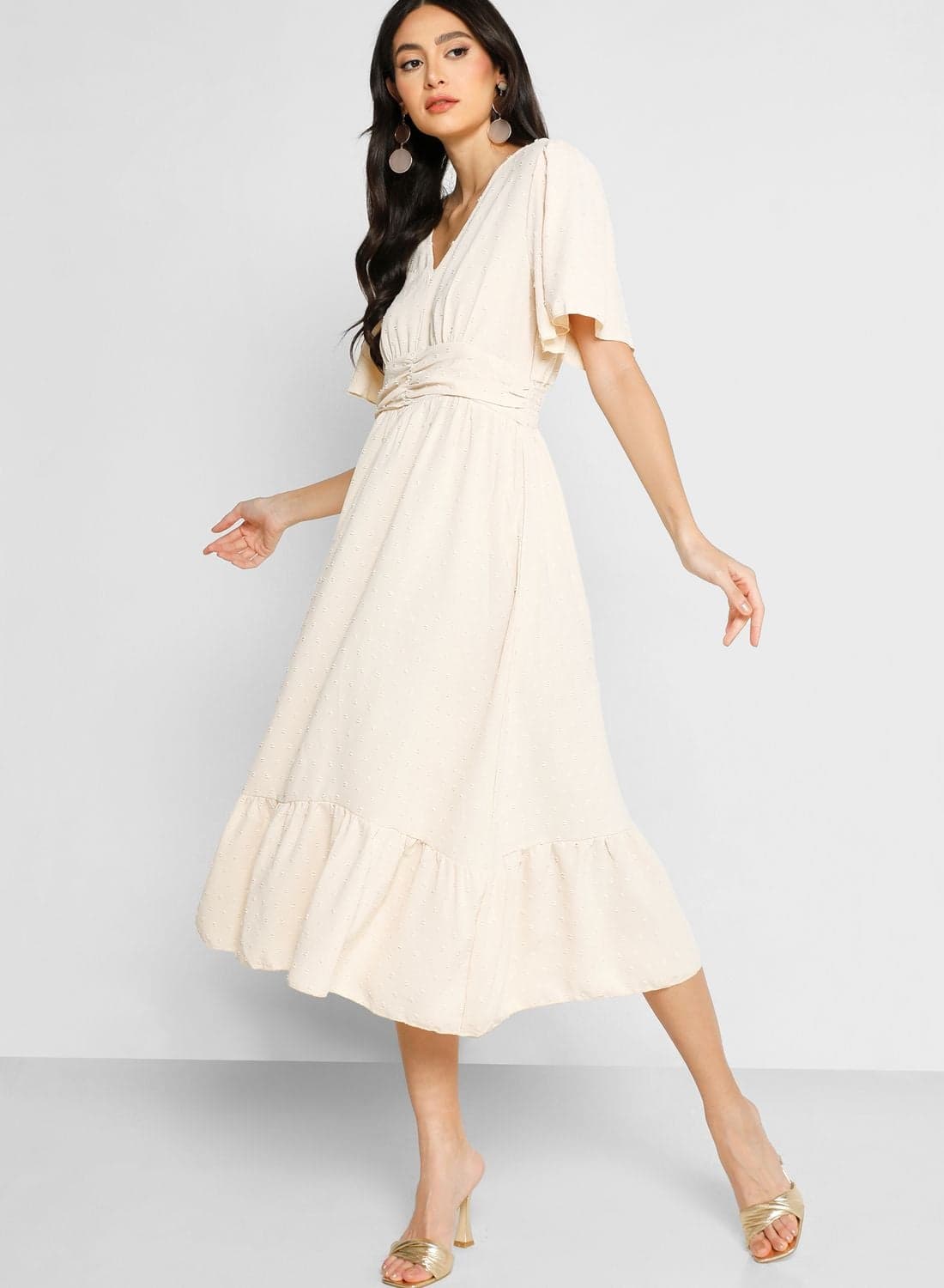 Ruffled A-Line Dress
