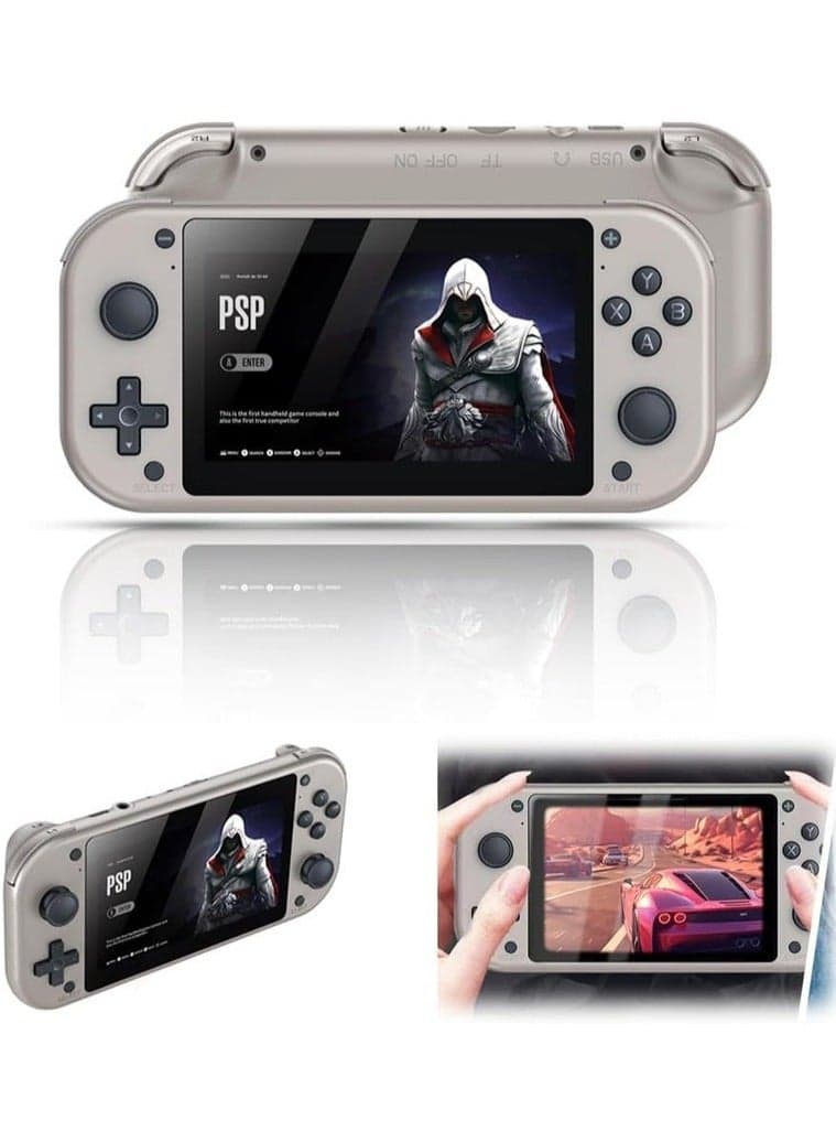 PSP M17 Portable Game Console – 4.3-Inch HD Display, Built-in 10000 Classic Games – Handheld Gaming Device with Dual Joystick, Save/Load Function, TV Output – Lightweight Retro Gaming Console for Kids & Adults – Supports Arcade, GBA, NES & More
