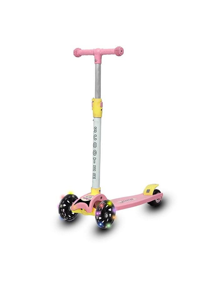 Bumtum | Smart Kick Scooter For Kids 30 Inch 3 Adjustable Height Scooter Foldable And Attractive PVC Wheels With Rare Brakes for Boys And Girls | Age 5 Years