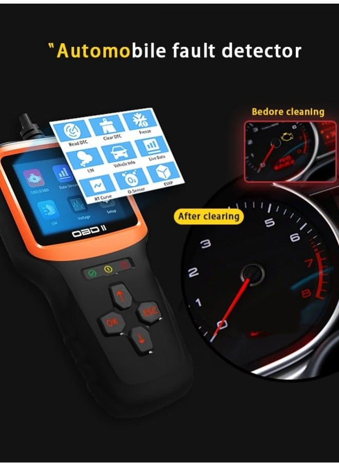 OBD2 Diagnostic Scanner for All Vehicles - Full Engine Code Reader with Live Data and I/M Readiness