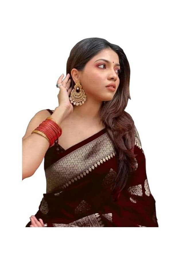 Women's Pure Kanjivaram Silk Saree Banarasi Silk Saree With Blouse Piece (paithani Pari122)