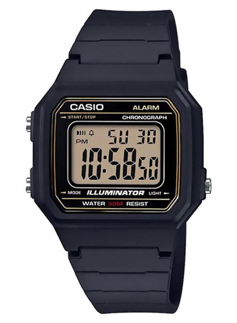 Men Water Resistant Digital Watch W-217H-9AVDF - 41 mm - Black