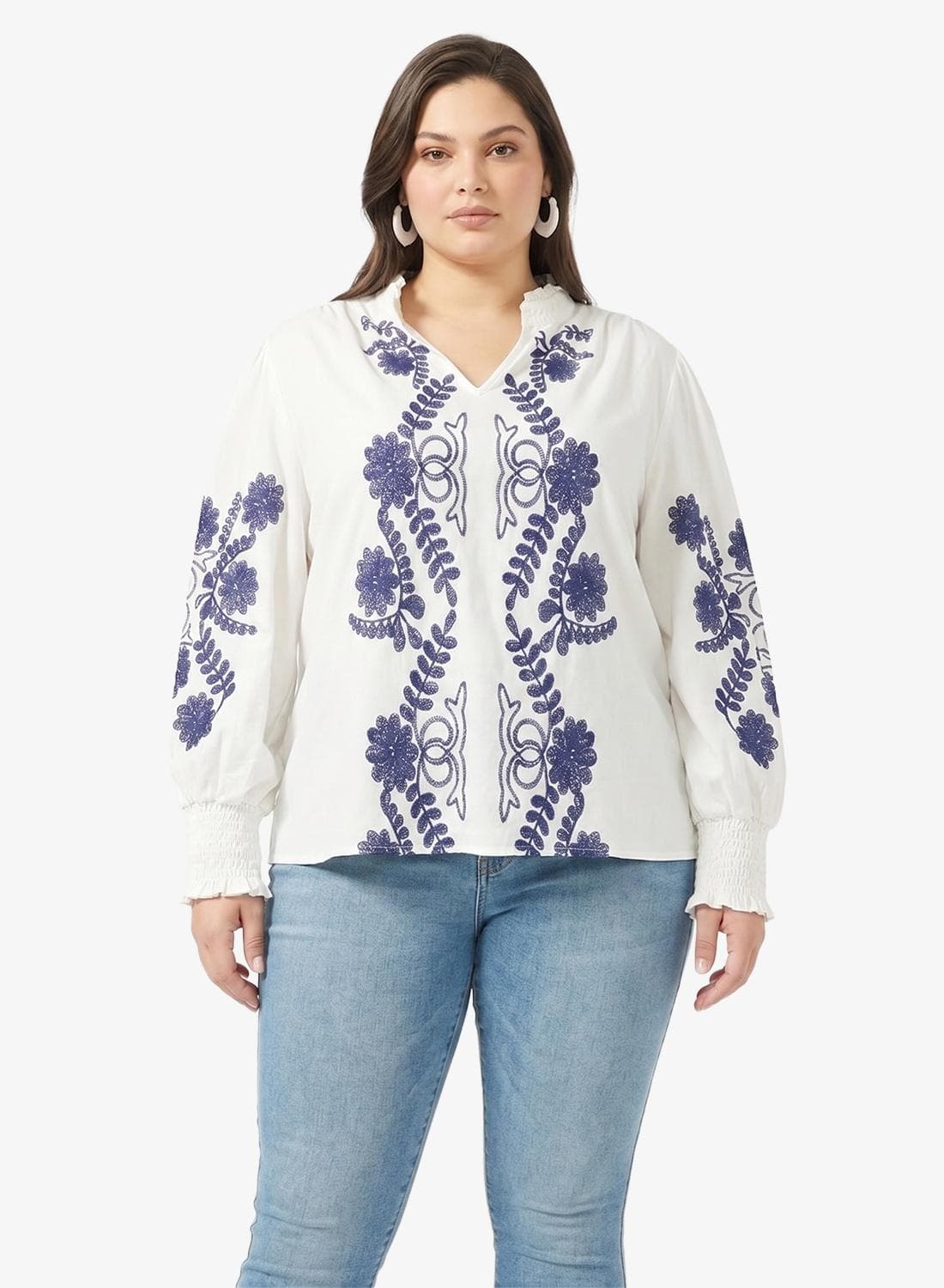 Boho Embroidered Top
