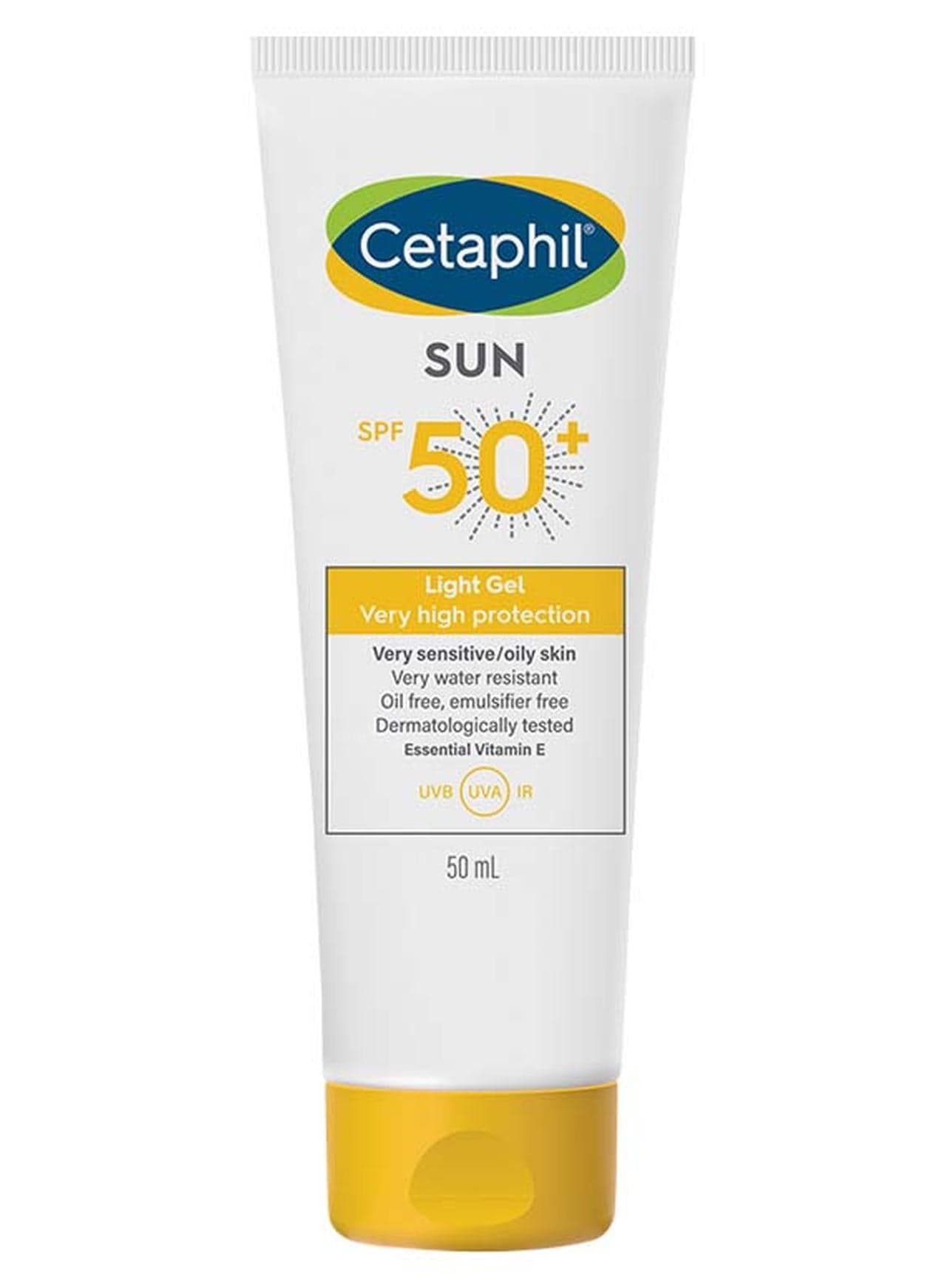 Sun Spf 50+ Light Gel, Moisturizer Sunscreen Face And Body For Men And Women, Sensitive Skin, Very High Protection And Very Water Resistent, Unscented 50ml