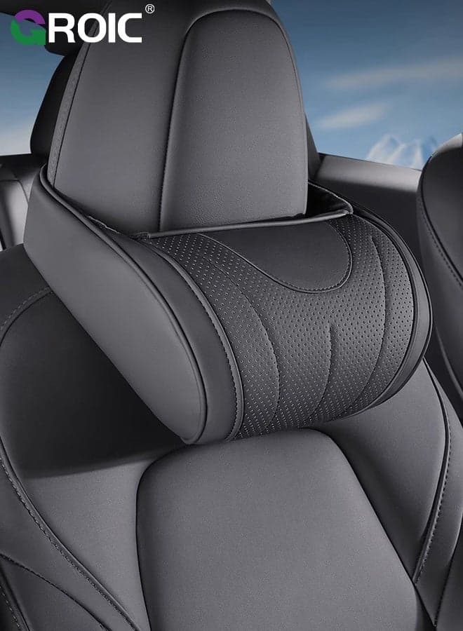 Car Headrest Pillow for Neck Support, 100% Memory Foam Car Neck Pillow for Pain Relief While Driving