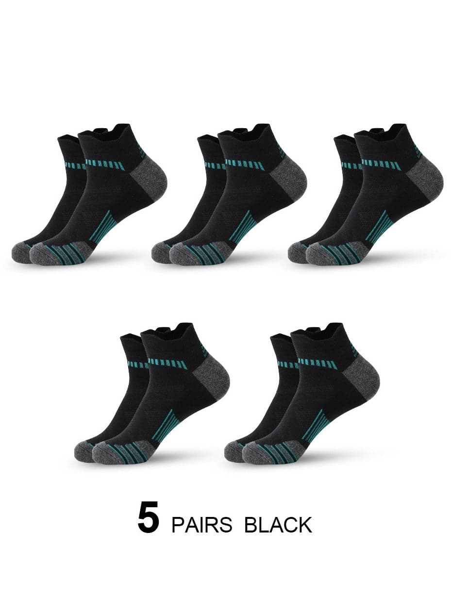 Mens Athletic Socks (5-Pack) - Low Cut, Sweat-Wicking, Odour-Resistant, All-Season Comfort - Ideal for Active Lifestyles, Running & Everyday Wear - Ultimate Socks for Men Collection