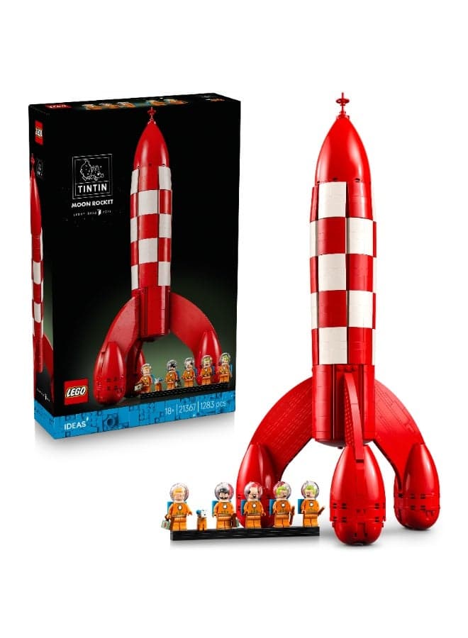Ideas Tintin Moon Rocket Model Building Kit 21367 (Age 18+, 1283 Pieces)