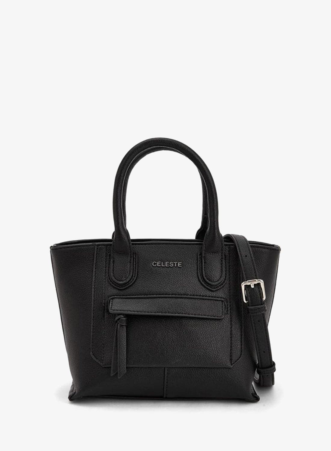 Textured Tote Bag With Double Handle