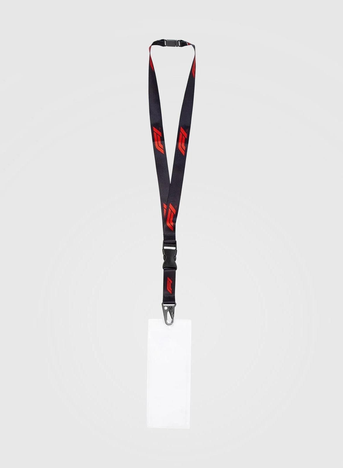 Black Printed Lanyard Badge Holder