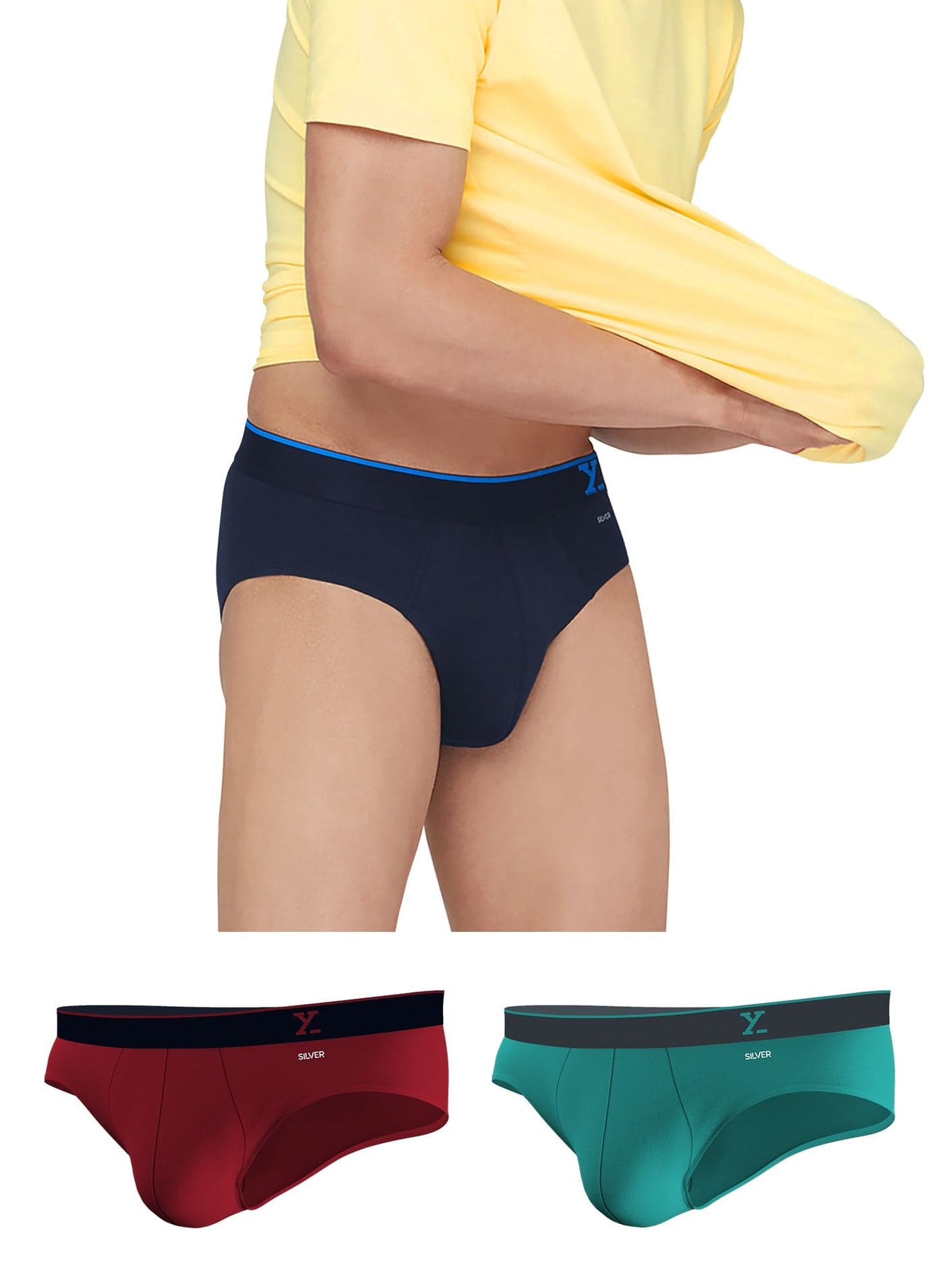 Pack of 3 Traq Anti-bacterial Odour-free cotton Solid Men Brief