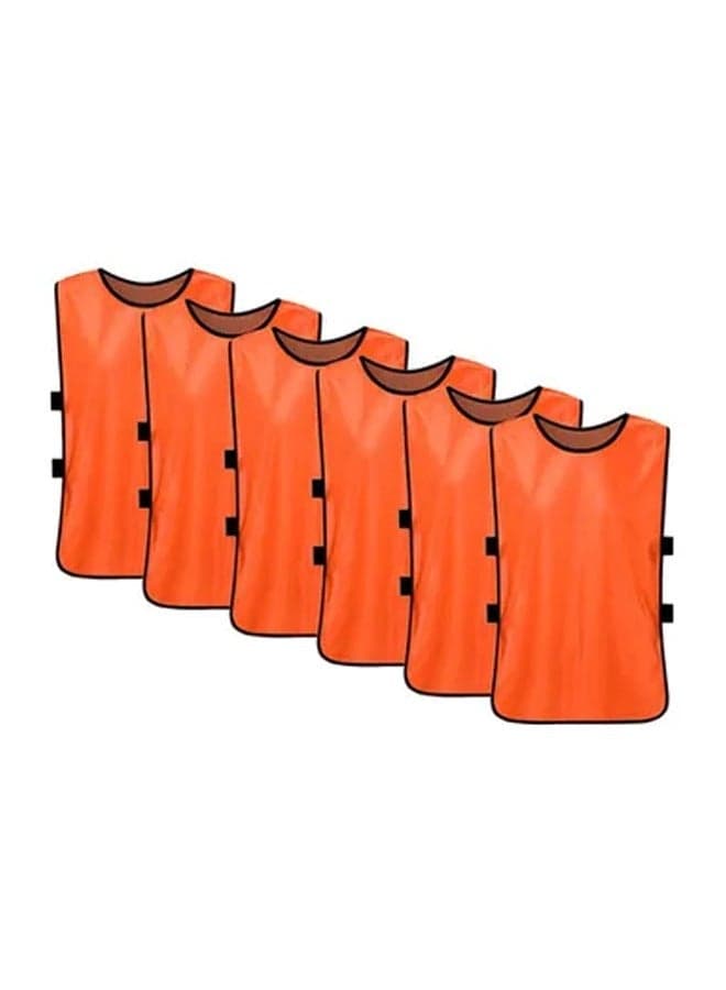 6 PCS Adults Soccer Pinnies Quick Drying Football Jerseys Vest Scrimmage Practice Sports Vest Breathable Team Training Bibs