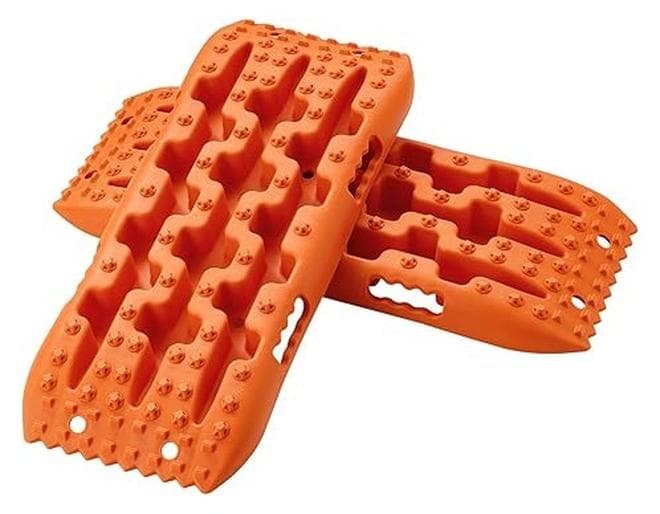 10 TON Traction Boards with PP Material, Recovery Boards for Off-road Vehicles/Cars/Pickups/SUVs/RVs, Pair Tire Traction Mats on Sand, Mud and Loose Terrain, Short, Red(2 PCS)