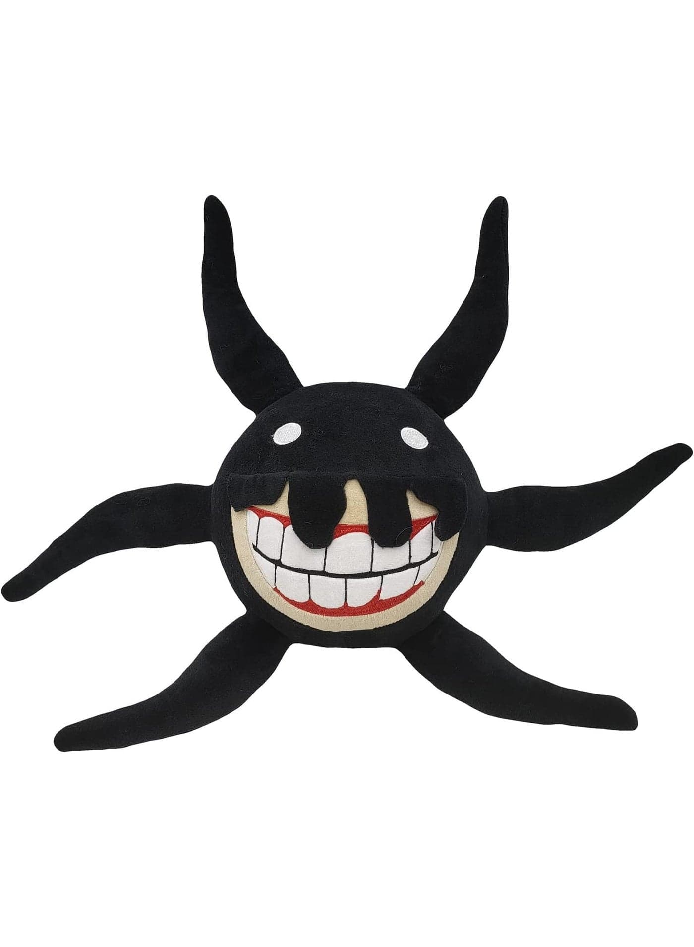 16cm Soft Plush Cartoon Stuffed Toy – Horror Plush Spider Toy with Sharp Grin | Halloween-Themed Creepy Plush for Teens & Adults | Black Cartoon Monster Figure