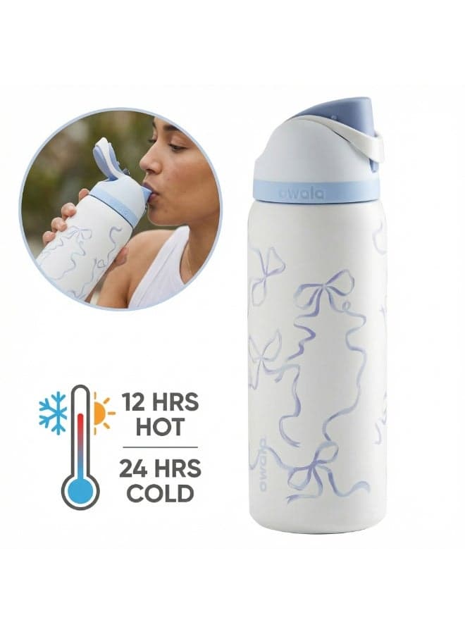 32 Oz. Owala FreeSip Stainless Steel Water Bottle in True and Tied