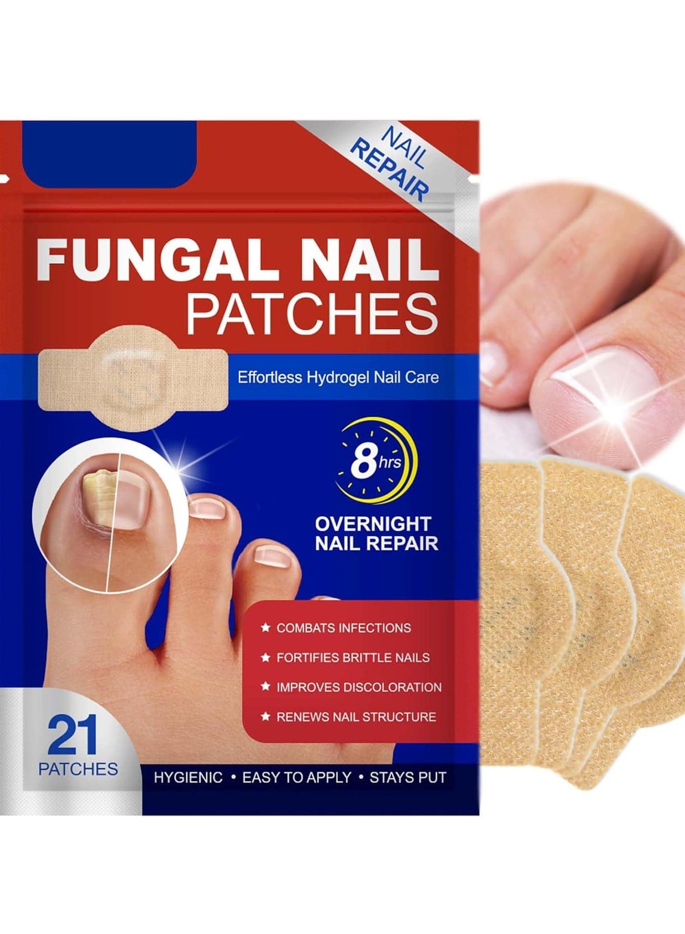 Fungal Nail Repair Patches – Effective Care Solution for Healthy, Strong Toenails. Easy-to-Use, Fast-Acting & Long-Lasting Results