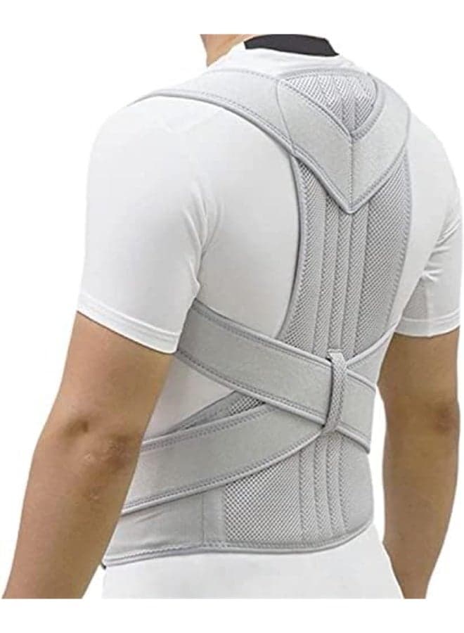 Postural Belt Correction Belt, Shoulder Corrector Posture Corrector Invisible Orthopedic Corset Straight Back Support and Shoulder Straightener Elastic Band(L)